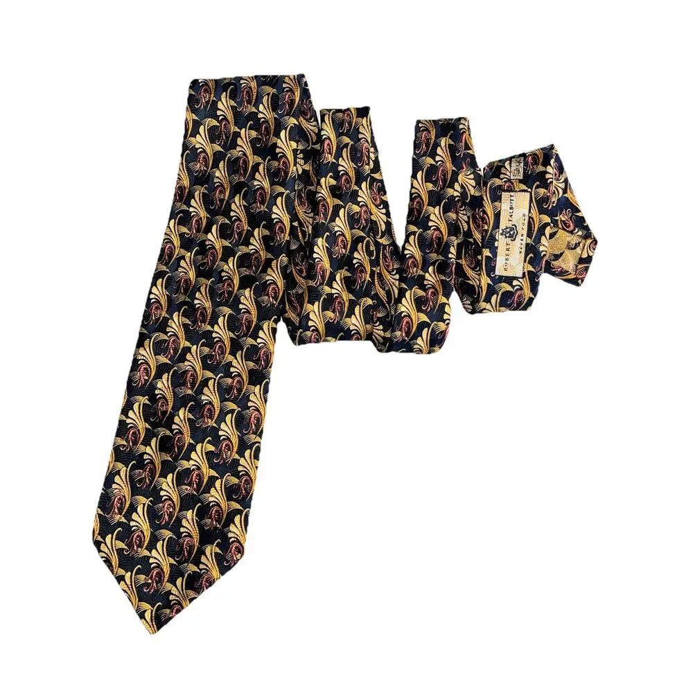 Robert Talbott Tie Seven Fold 14/40 Limited Edition Hand Sewn Woven Italian Silk